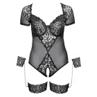 Cottelli BONDAGE Open Crotch Bodysuit with Underwired Cups and Rhinestone Detail – L — Photo 7