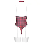 Cottelli Lingerie Plaid Suspender Bodysuit & Choker Set – M — Photo 6