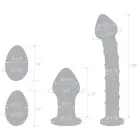 Glas Mr. Swirly – 4-piece glass set with Kegel balls and plug — Photo 4