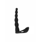 Pure Passion Farnell Strap-on su dviguba penetracija ir vibruojančiu klitorio stimuliatoriumi – 17 cm (6.5″) – juodas — Nuotrauka 3