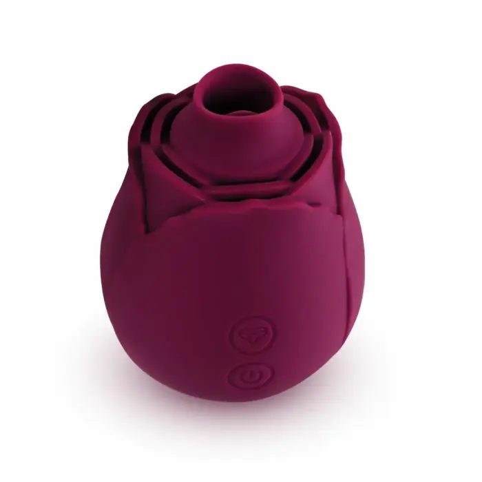 Skins Rose Buddies Flutterz – rozes formas piesitienu vibrators – bordo