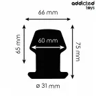 Addicted Toys Extreme õõnes silikoonist anaaltapp – S – 7.5 cm – must — Foto 4