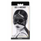Sportsheets Sex and Mischief Veiled Vision – nėrinių akių raištis – pusiau skaidrus – juodas — Nuotrauka 1