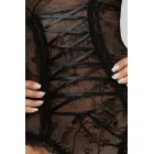 Christine Aphrodite – mežģīņu body ar atvērtu kārklu – melns – L/XL — Foto 5