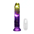 LED Vibrating Straight Cock - 18 cm - Transparent Foto 1