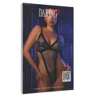 Daring Electric Spark High Waist Bodysuit – strazu tinklelio bodis su aksominemis juostomis is Electric Midnight kolekcijos – juodas – S/M — Nuotrauka 5