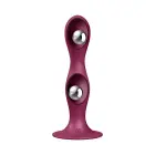 Satisfyer Double Ball-R pasunkintas dildo – 20 cm (8″) – raudonas — Nuotrauka 2