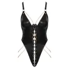Abierta Fina wetlook bodijs – melns – M — Foto 7