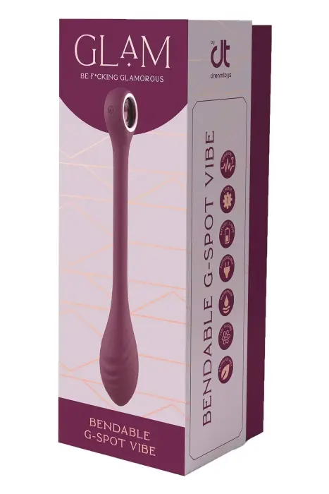 GLAM lokāmais G-punkta vibrators – 22 cm (8.6″) – rozā