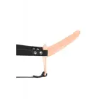 Vibruojantis strap-on dildas – kūno spalvos — Nuotrauka 3