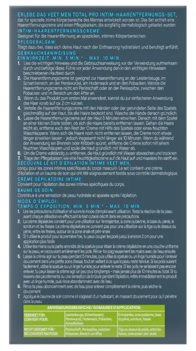 Veet Men intīmās zonas matu noņemšanas komplekts – 150 ml Foto 13