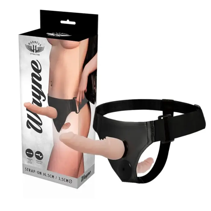 Harness Attraction Wayne Dual Attachment Intimate System – 16.5 cm (6.5″) – melns