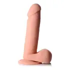 Vibreeriv dildo munanditega – 20.5 cm (8″) – nahavärvi — Foto 3