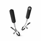 EasyToys Vibrating Adjustable Nipple Clamps with 10-Mode Bullets, Black — Photo 2