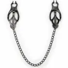 OHMAMA Adjustable Nipple Clamps with Black Metal Chain – Black — Photo 1
