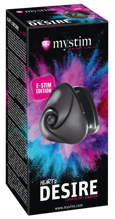 Mystim Heart's Desire Silicone E-Stim Lay-on Vibrator