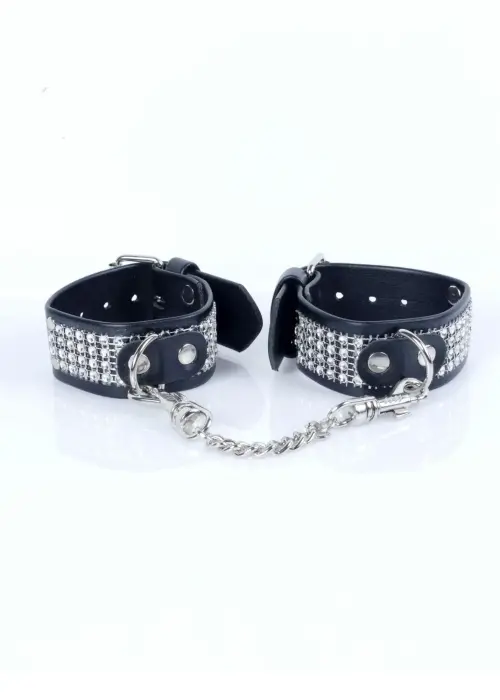 Fetish B - Series Handcuffs with cristals 3 cm Silver Photo