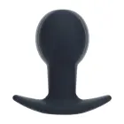 Single Bulb Vibrating Silicone Anal Plug – 10 cm (3.9″) – Black — Photo 7