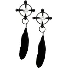 TABOOM Velvet Feather Nipple Clamps – Black — Photo 5