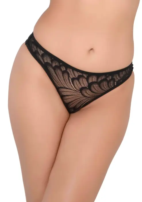 Hiphugger panties with ruched back – Black – L/XL