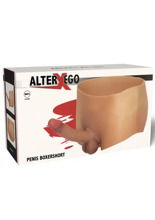 Hidden Desire Alter Ego боксеры с силиконовым пенисом 18 см – телесные – S/M