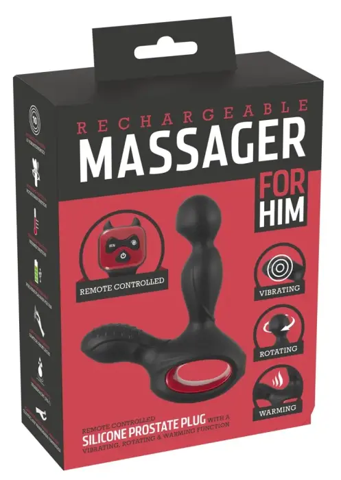 Silicone Prostate Vibrator – 14.5 cm (5.7″) – Black