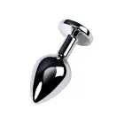 Sudraba anālais spraudnis TOYFA Metal ar ametista dārgakmeni – M – Purple Foto 3