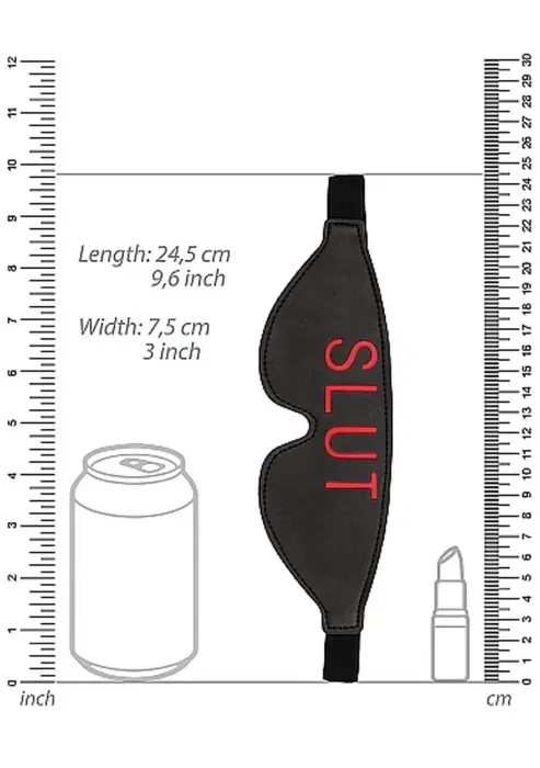 Ouch! Blindfold - SLUT - Black Foto 2