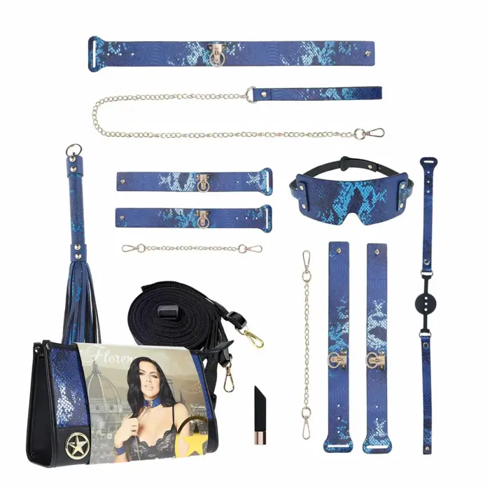 Florence Collection BDSM komplekts ar somu – zils