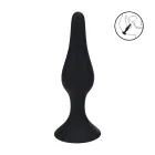 Slim silikoninis analinis kištukas - XL - Juodas Photo