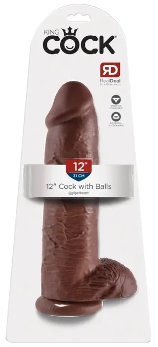King Cock 12 dildo munanditega – 30.5 cm (12″) – Must