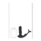Dual Vibrating Remote Rotating Head Silicone Prostate Stimulator with Cock and Ball Ring – 14 cm – Black — Photo 8