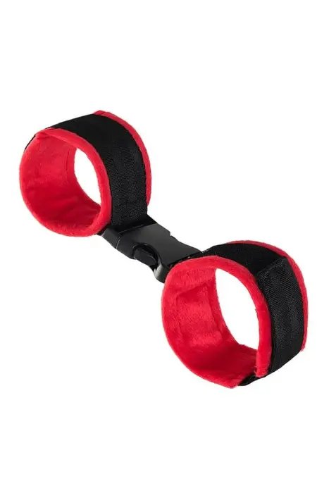 Anonymo handcuffs, velour, red, 29 cm Foto 4