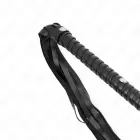 KINK Long Handle Whip 60 cm – чёрная кожаная плеть с эргономичной ручкой — Фото 4