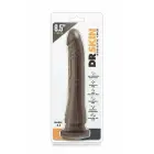 DR. SKIN Basic 8.5 – anatominis PVC dildo su siurbtuku – šokolado – 21,5 cm — Nuotrauka 1