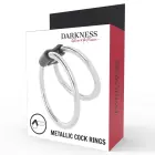 Darkness Double Metal Intimate Support Ring – Adjustable Dual Size 5 cm / 3.8 cm (2″ / 1.5″) — Photo 4