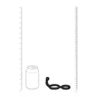 Silicone Double Cockring with Anal Stimulator - Black Photo