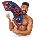 Proud Puppy vēdeklis 64 cm – liels poliestera un plastmasas saliekams vēdeklis — Foto 2