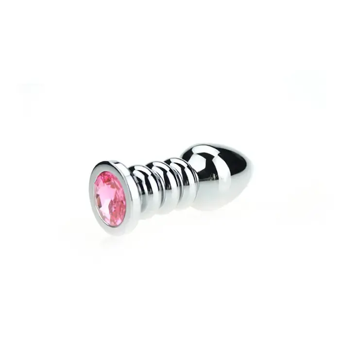 Ribbed Butt Plug – 10.3 cm (4.1″) – Pink