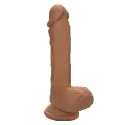 Dual Density Realistic Dildo with Suction Cup – 13 cm (5″) – Brown — Photo 1