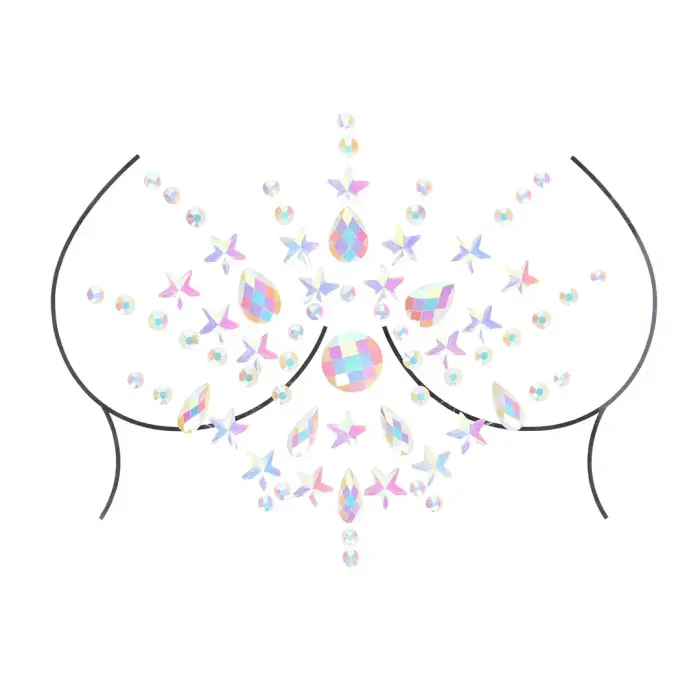 Bijoux Indiscrets Glow Chest Body Jewelry Stickers – Glow in the Dark