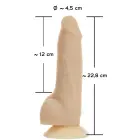 Naked Addiction Вращающийся и вибрирующий реалистичный вибратор – 18 cm (7″) – телесный — Фото 9
