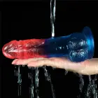Dazzle Studs Reālistisks dildo ar piesūcekni – 20 cm (8″) – Daudzkrāsains — Foto 7