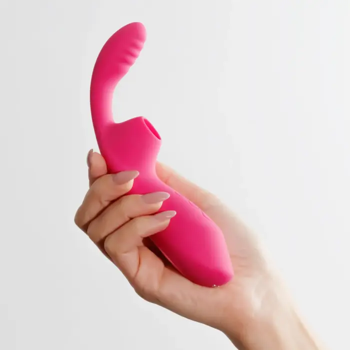 CRUSHIOUS Cyrano Clitoral Air Pulse & Vibrating Stimulator – Pink Photo