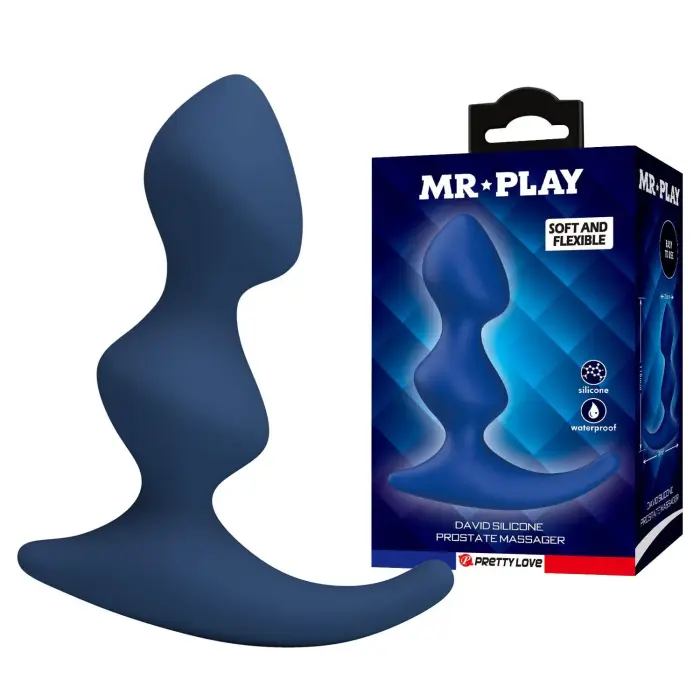 Mr. Play David Silicone Prostate Massager – M – Blue