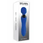 SELOPA BLUE BELLE Dual-Ended Flexible Silicone Wand 19.9cm Blue — Photo 1