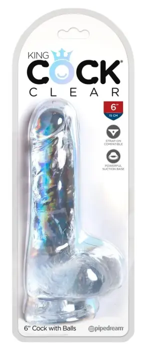 Pipedream King Cock 6" Model iminapa ja strap-on ühilduvusega – 17.8 cm (7″) – nahavärv