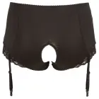 Cottelli Collection avatud jalgevahega aluspüksid reguleeritavate sukahoidjatega – mustad – 3 XL — Foto 7