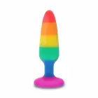 TOYJOY Pride Twink silikona anālais spraudnis Rainbow 8.5 cm (vidējs) — Foto 1