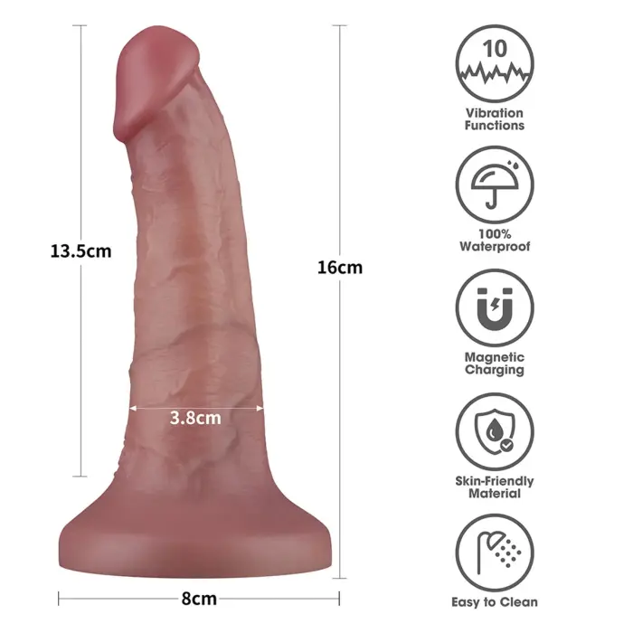 Lovetoy Dual-density Power Cock вибратор – 15.2 см (6″) – фиолетовый